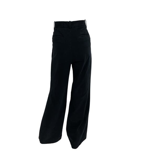 Nili Lotan High-Rise Black Cotton Wide Leg Jeans Size 4 - Picture 3 of 5